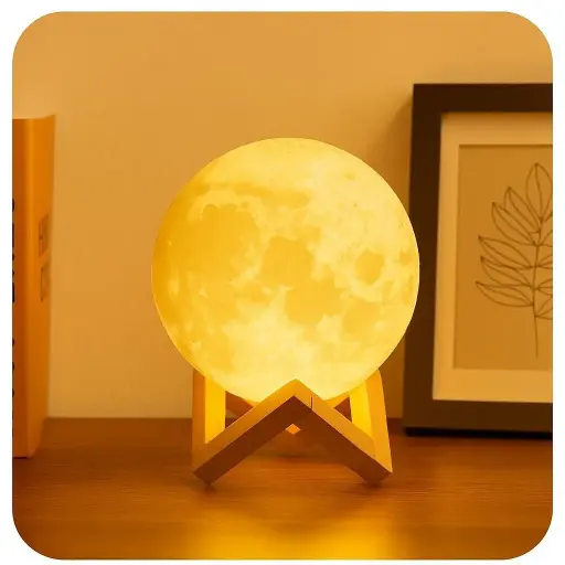 🌕 Itspana Moonlight LED Lamp – 3D Printed Lunar Night Light